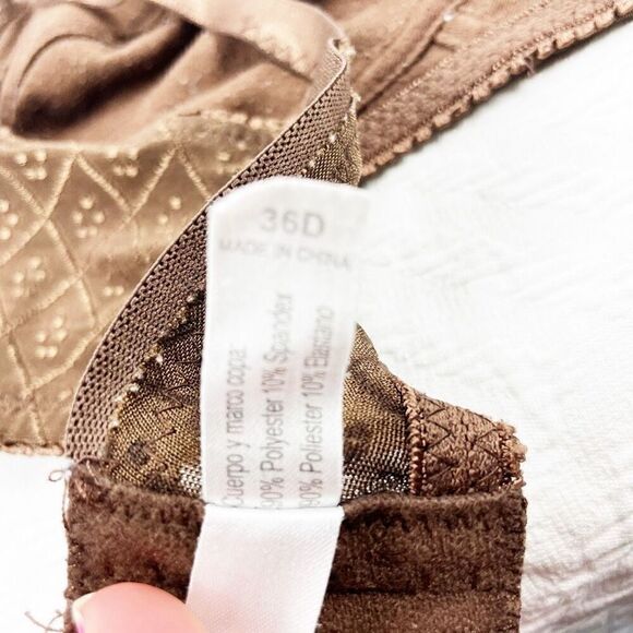 BUY 1 GET 1 FREE Mamia 36d brown unlined supportive bra - Picture 7 of 8